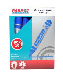 Whiteboard Markers (10 Markers – Bullet Tip – Blue)