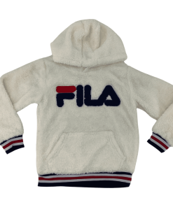 Fila Girl’s White Fuzzy Hoodie / Various Sizes