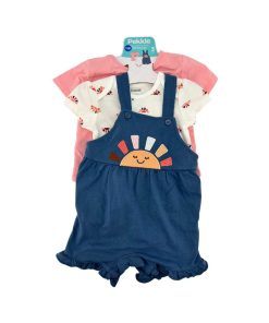 Pekkle Infant Girl’s 3 Piece Outfit Set: Sunshine / Size 12 Months