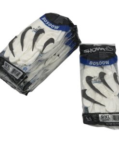 Polyurethane Palm Coating Gloves | Pack of 12 | Showa B0500W | Nylone Liner | White | XL