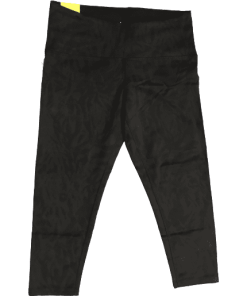 Tuff Athletics Women’s Cropped Leggings / Black Patterned / Size Small